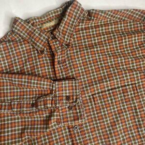 Arrow Khaki Flannel Shirt Mens ‎ XLT Brown Plaid Button Down Outdoor Workwear